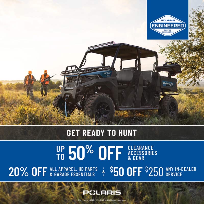 Polaris parts and accessories coupons for August September 2025