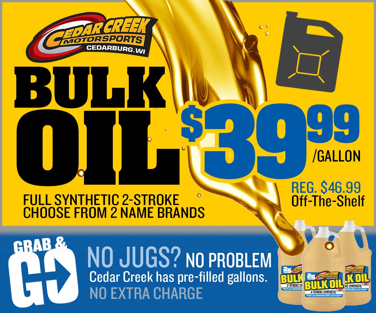 Bulk Oil in Cedar Creek Motorsports