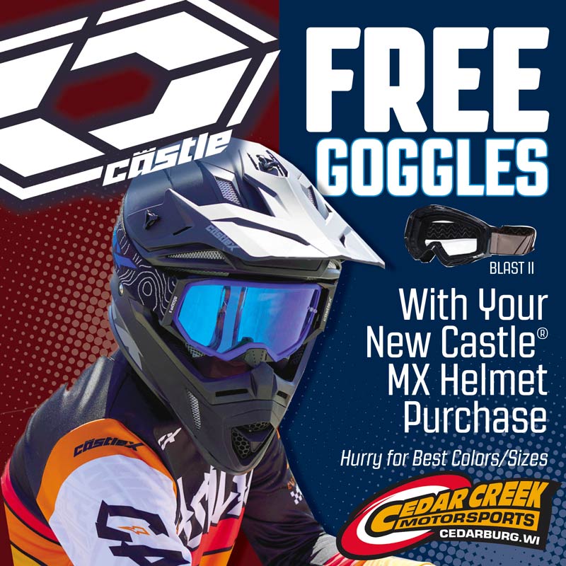 Castle Motocross MX motocross Helmet Free Castle Goggles sale promotion