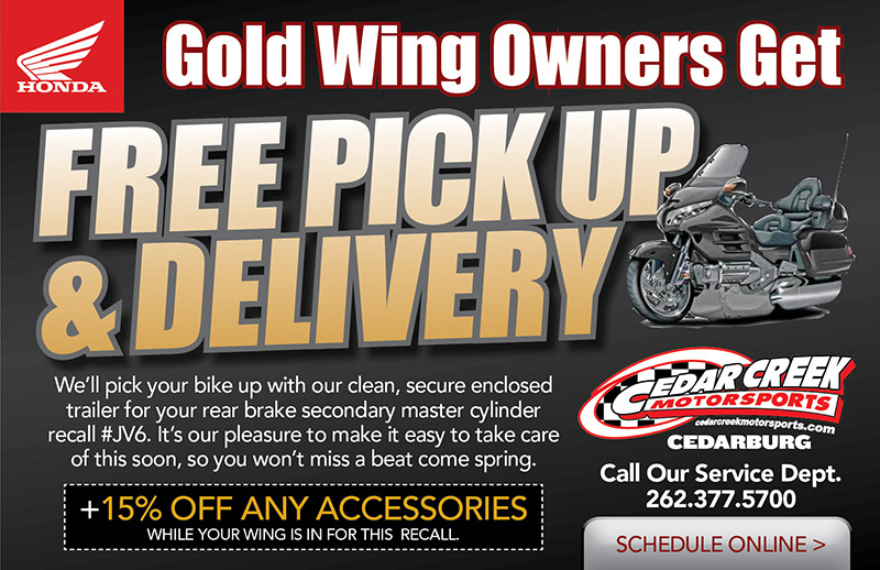 Limited Time Offer: Honda&reg; Gold Wing Gl18 Owners